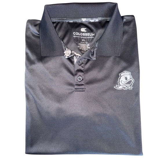 Colosseum Other - Colosseum Mens Oregon Ducks Polo Shirt XL Gray OHT USA Flag Golf Athletic
